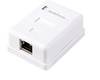 Renkforce Network adapter Surface-mount CAT 6 1 port White