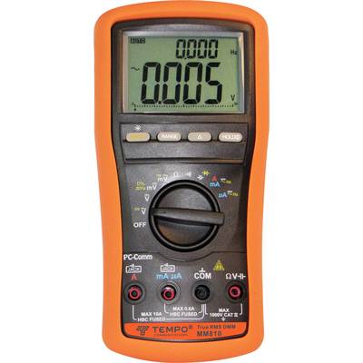 Tempo Communications MM810 Handheld multimeter Calibrated to (ISO standards) Digital  CAT IV 1000 V Display (counts): 99