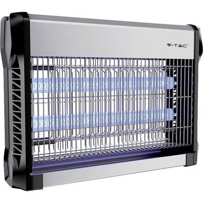 Electric insect killer with grids and blue UV light tubes. Designed to combat flying insects.