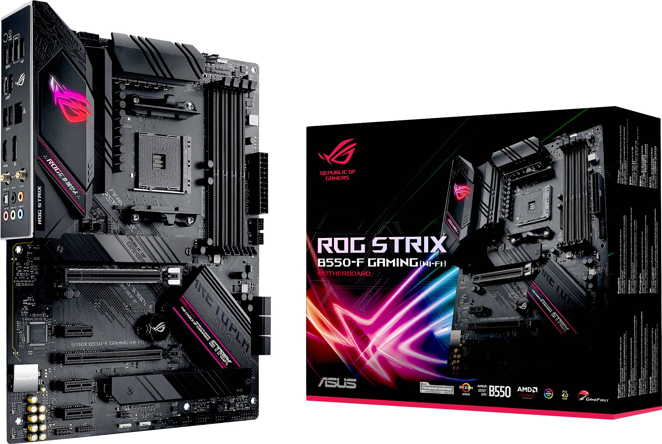 Asus ROG STRIX B550-F GAMING(WI-FI) Motherboard PC base AMD AM4 Form factor ATX Motherboard chipset AMD® B550
