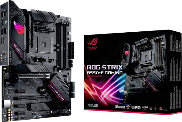 Asus ROG STRIX B550-F GAMING Motherboard PC base AMD AM4 Form factor (details) ATX Motherboard chipset AMD® B550