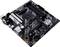 The image shows an ASUS PRIME B350M-A motherboard with clearly visible ports, memory slots, and a heatsink.