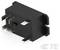 A black electronic connector with multiple metal pins extending from one side, used for electrical connections. Logo 'TE' in the corner.