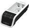 Battery Charger, 'COMFORT MINI', black and white, suitable for two AA or AAA batteries, compact design.