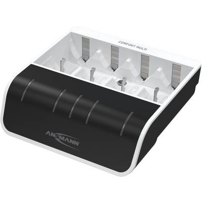 Multi-socket Battery Charger, product name 'Comfort Multi', with black and white casing.