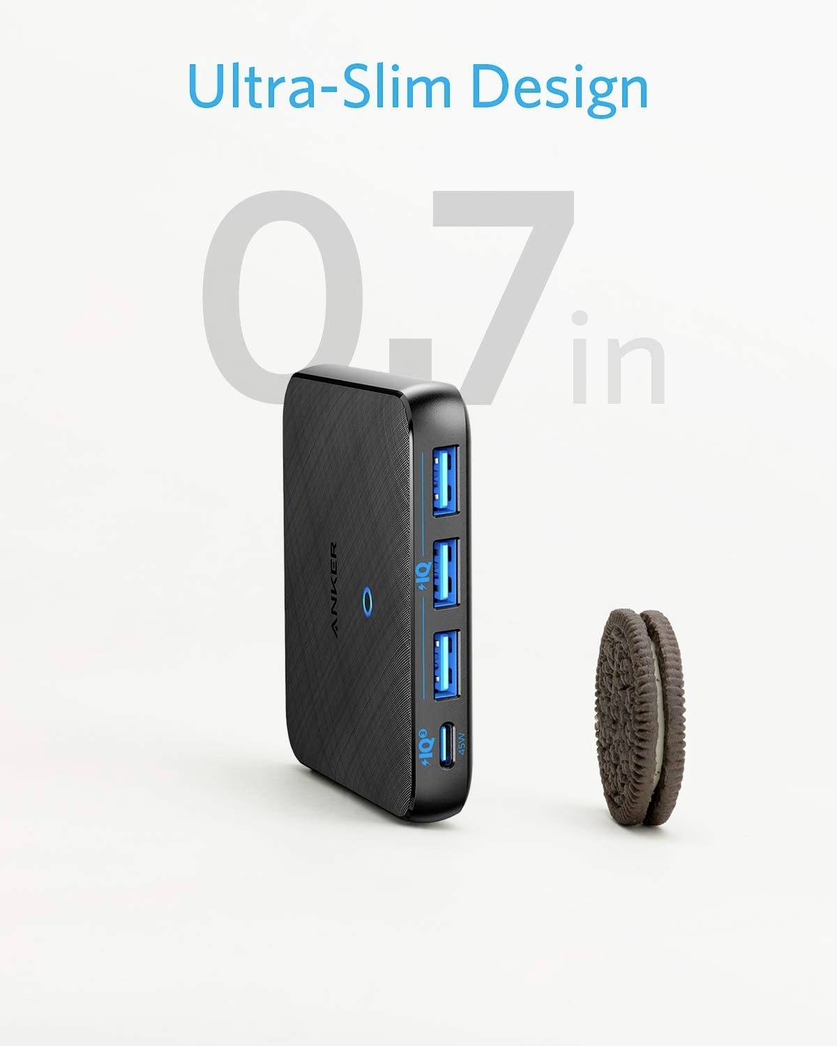 Anker PowerPort Atom III Slim USB charging station 45 W USB, USB-C® socket Black Mains socket-2