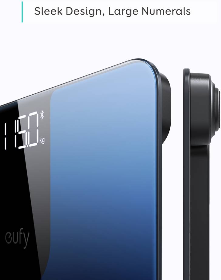 eufy Smart Scale P1 Smart bathroom scales Weight range=180 kg Black-7