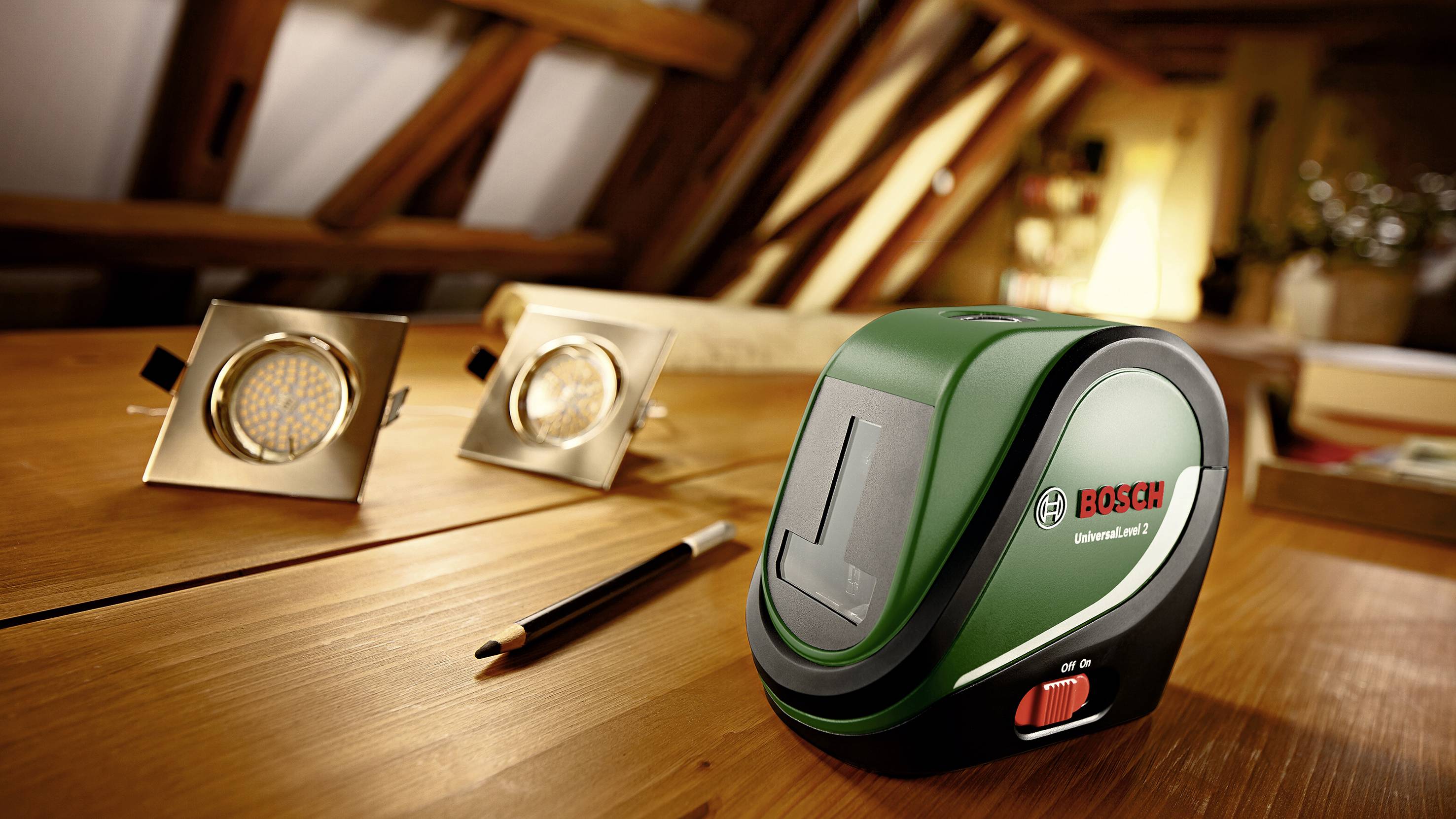 Bosch Home and Garden UniversalLevel 3 + TP320 Cross line laser Incl. bag, Self-levelling Range (max.): 10 m Calibrated -2
