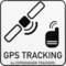 A pictogram with a GPS satellite and device showing GPS tracking by 'Copenhagen Trackers'.