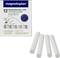 'Pack of 12 white whiteboard chalks by Magnetoplan, including finger protection film. Made in Germany.'