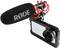 'Rode microphone mounted on a camera mount, suitable for video recordings with high-quality sound.'
