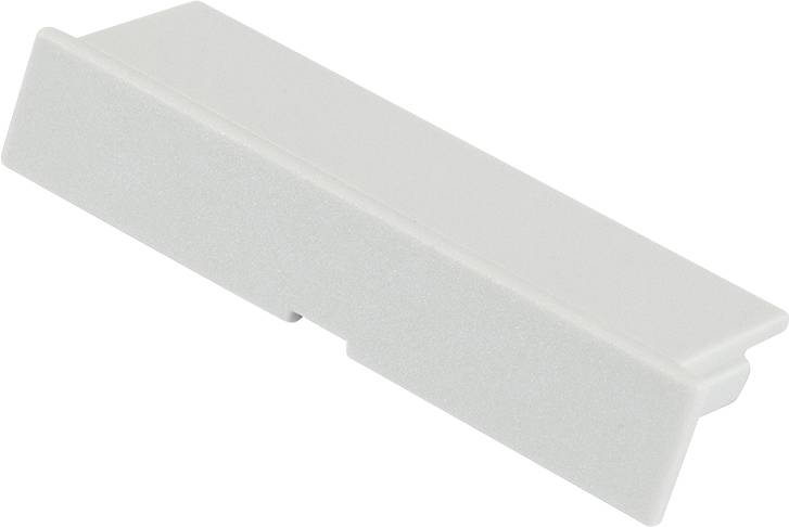 A rectangular, flat, grey plastic block, potentially part of a larger mechanical or electronic device.
