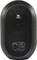 A black, oval speaker with control buttons on the front. Brand logo at the top.