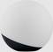 Spherical lamp with a black base, in a modern design.