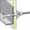 Illustration of an expansion anchor being secured to a wall by a metal plate to ensure stable anchoring.