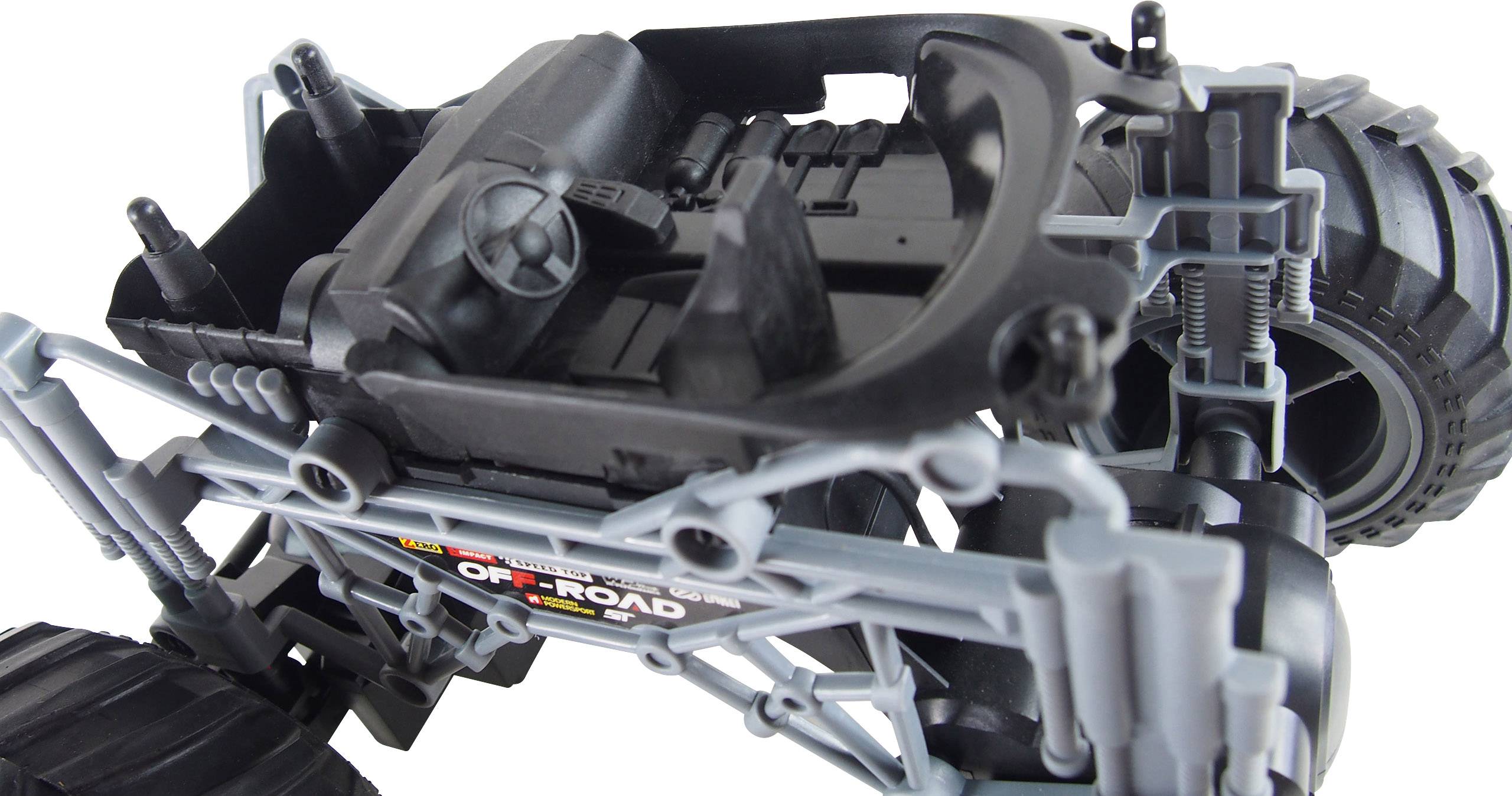 Amewi Crazy Hot Rod Black 1:16 RC model car for beginners Electric Monster truck 100% RtR 2,4 GHz Incl. batteries and ch-5