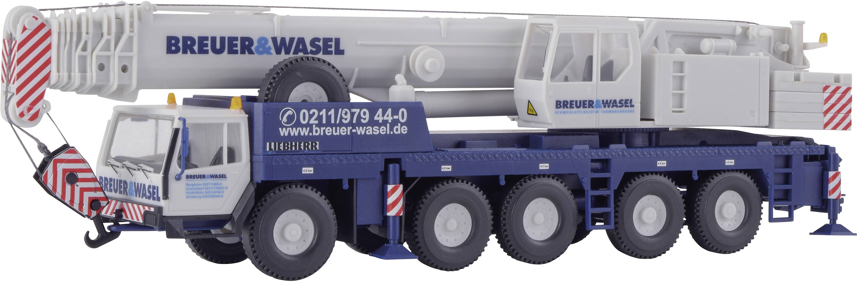 Image of Kibri 13060 H0 Heavy-duty vehicle Liebherr Telescopic-autocran 1160/2 Breuer & Wasel