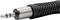 A 3.5 mm jack plug with a knurled, black handle.