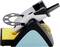 'Soldering iron stand with sponge and cleaning pad, blue and black design, suitable for workshop or home use.'