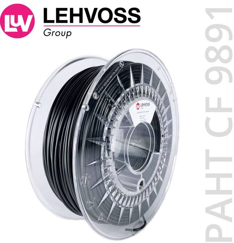 Lehvoss PMLE-1002-001 Luvocom 3F CF 9891 Filament PAHT Chemical-resistant 1.75 mm 750 g Black 1 pc(s)