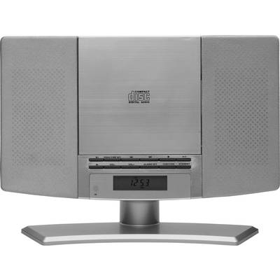 Image of Denver MC-5220 Silver Audio system CD, AUX, FM, Incl. remote control, Wall mount brackets Silver