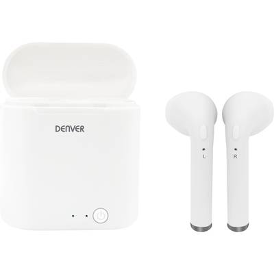 In-ear Buy Conrad Denver Bluetooth® headphones (1075101) Electronic White TWQ-40 |
