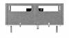 BakkerElkhuizen BNESSUALGY160D60 Bakker U-shaped table partition with acrylic window gray 60cm deep