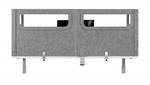 Bakker U-shaped table partition without acrylic window gray 80cm deep