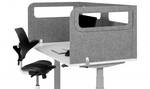 Bakker U-shaped table partition without acrylic window gray 80cm deep