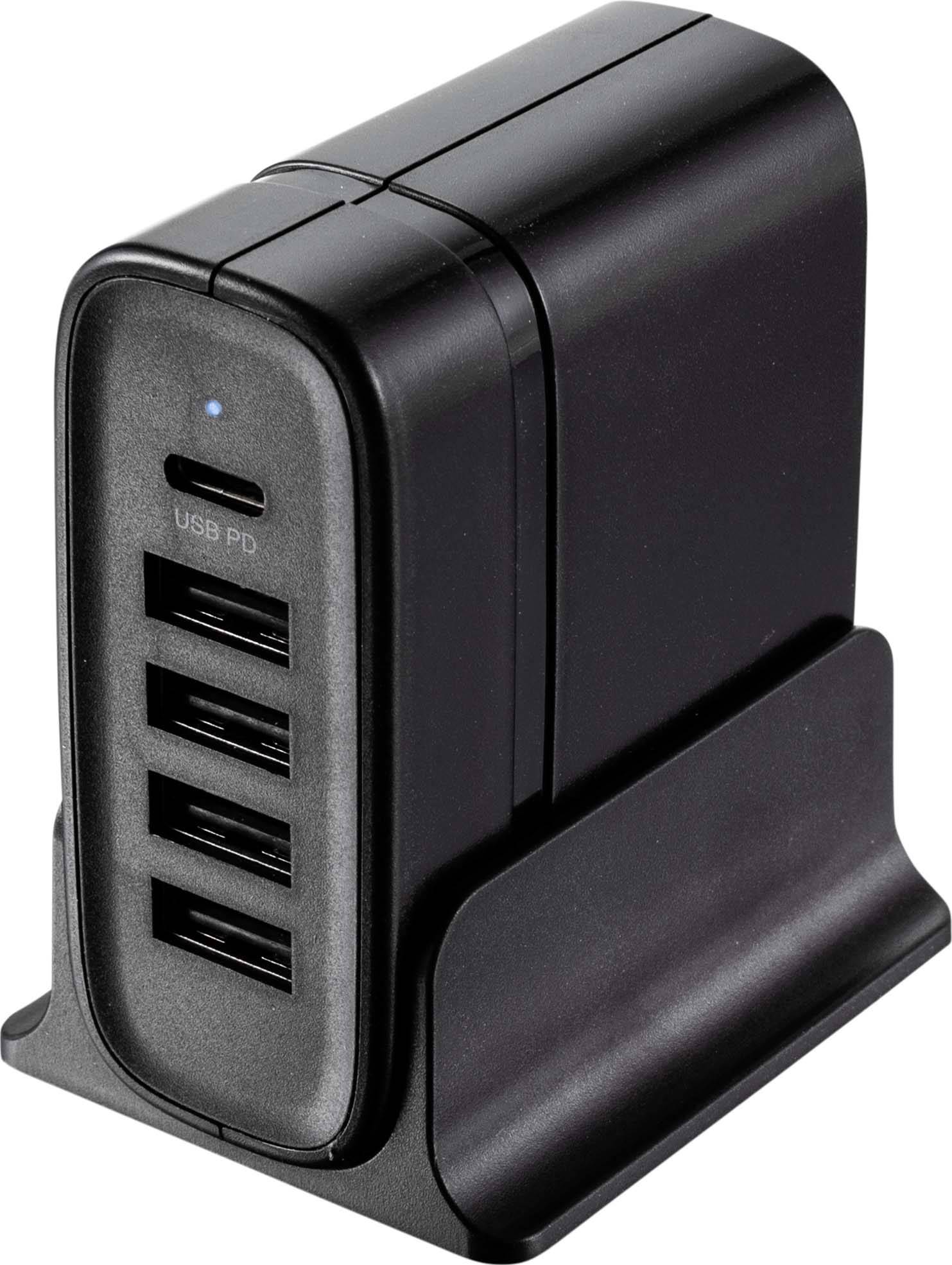 VOLTCRAFT UC-5ACX001 USB charger 41.5 W 4x USB-A, 1x USB-C® Power Delivery Black Indoors USB Power Delivery (USB-PD)