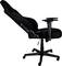 Black office chair with adjustable armrests and tiltable backrest on five castors for flexible office mobility.
