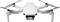 White drone with four rotors hovering in the air; front camera visible.