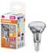 LED candle bulb with E14 socket, 5.9 W equivalent to 60 W, 350 lumens, warm white, CRI 90, dimmable. Energy rating G. Packaging displays OSRAM brand.