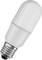 Energy-efficient LED light bulb on a white background, vertically aligned, showcasing the modern design and screw base.
