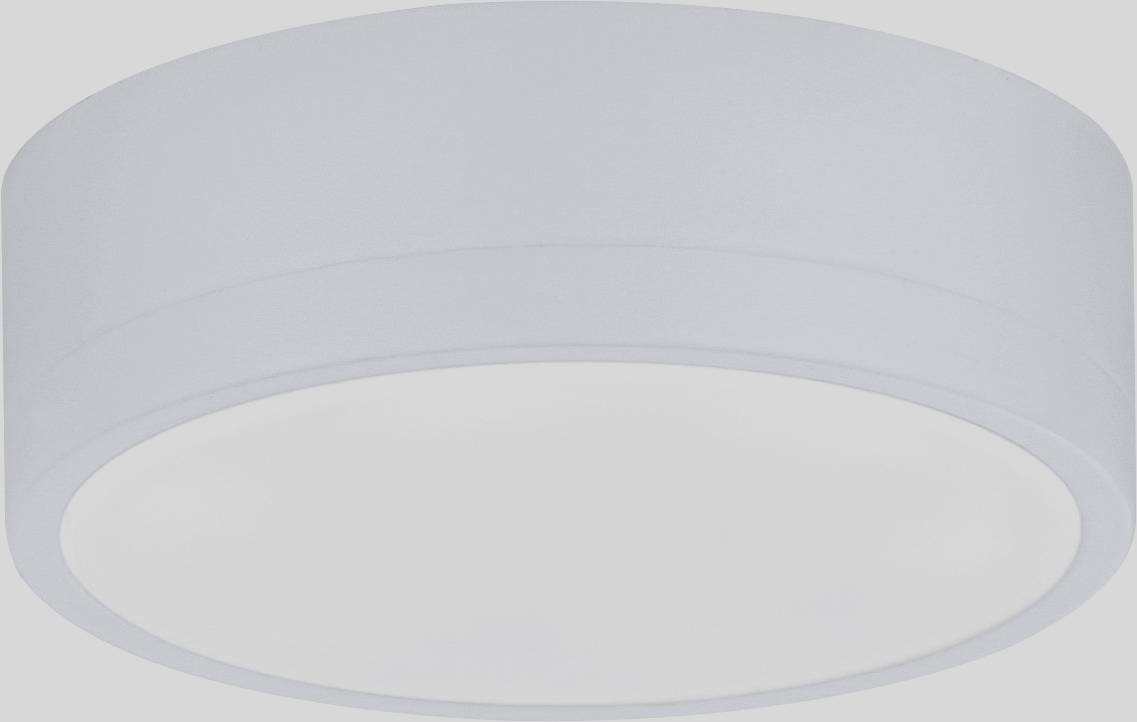 Round, white LED ceiling light with a simple, modern design.