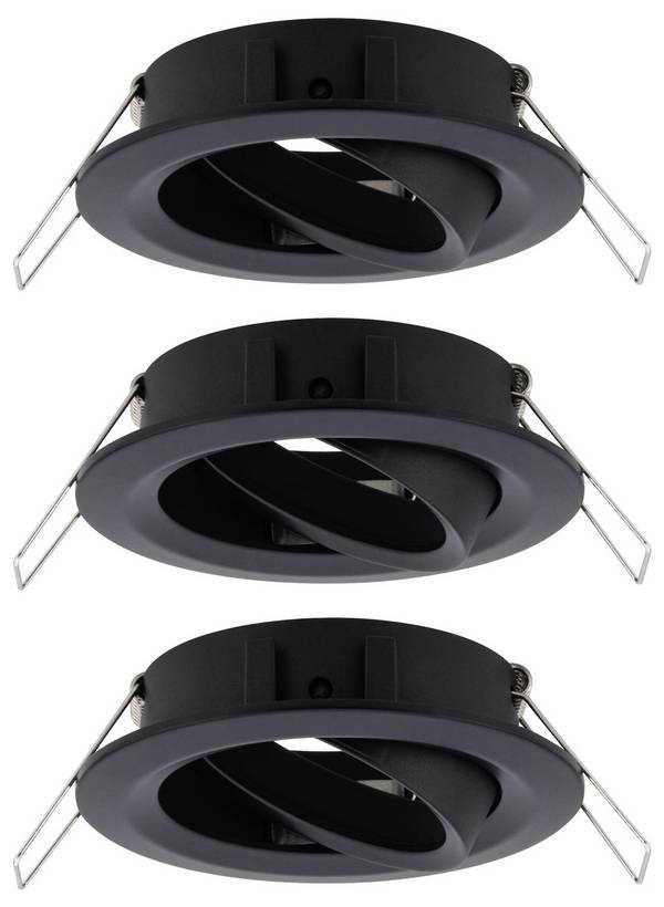 Paulmann 92487 EBL Choose Recess-mount bracket 3-piece set 10 W Black (matt)