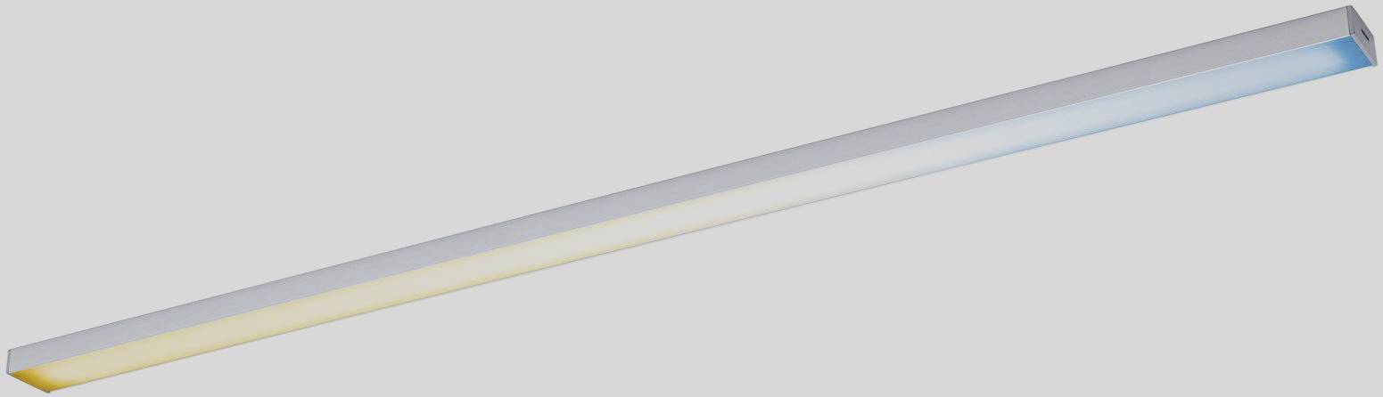 A elongated LED light with a gradient transitioning from warm yellow to cool blue. Ideal for contemporary lighting concepts.
