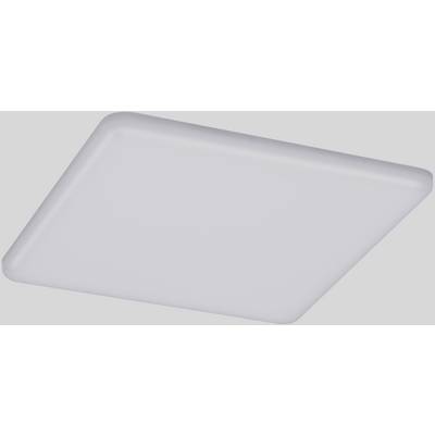 A square, white LED ceiling light against a grey background. It has rounded corners and a smooth surface.