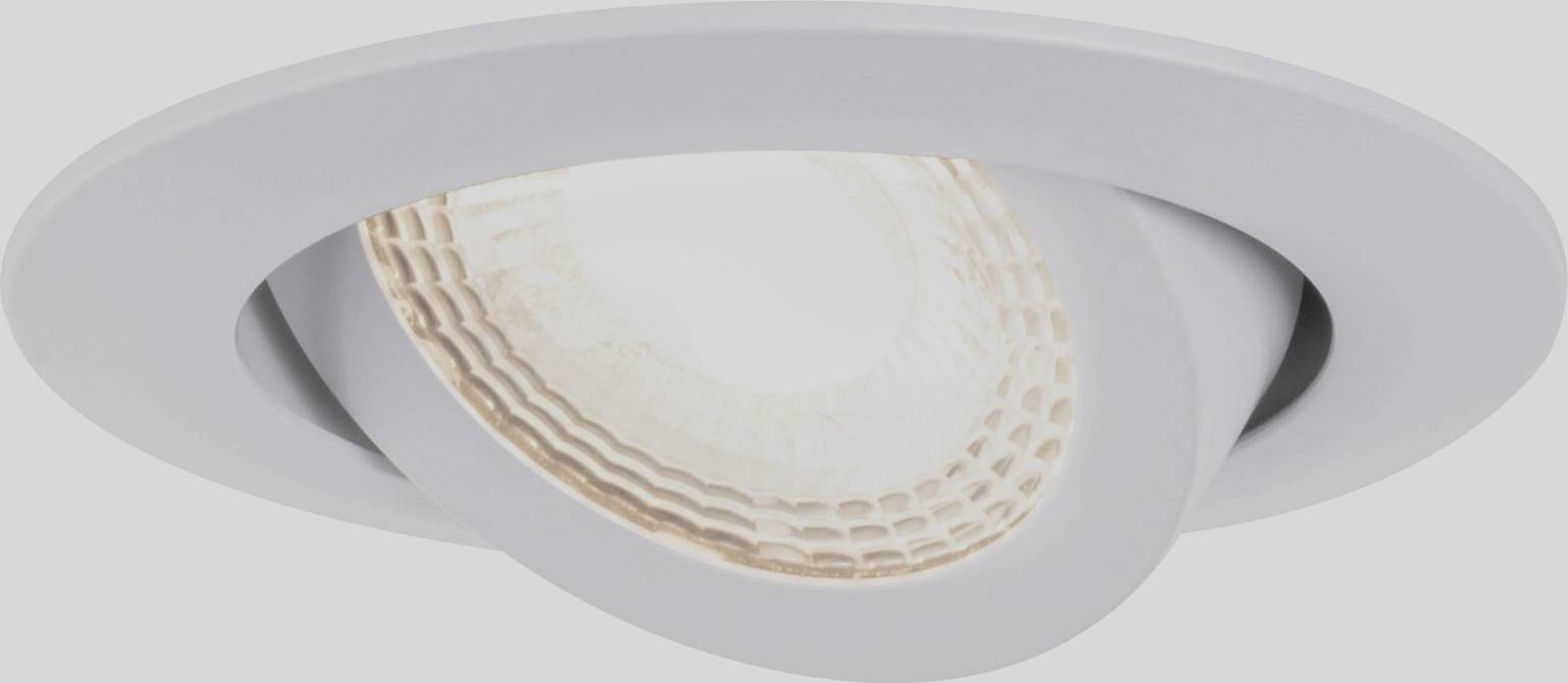 Recessed LED Spotlight in White with Adjustable Frame. Ideal for Targeted Lighting in Modern Interior Spaces.