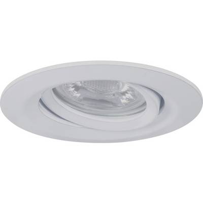 Built-in LED spotlight in white, with a circular design and adjustable housing, provides directional light for targeted illumination in interior spaces.