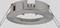 A round, metallic lamp holder with two side brackets for installation. Suitable for recessed spotlights in ceilings.