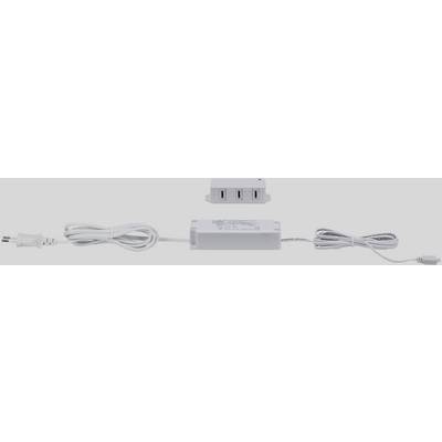 Power supply and cable with USB ports, suitable for powering and charging devices.