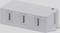 White, rectangular power strip with three socket outlets, numbered from 1 to 3, and equipped with a green indicator light.