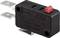 Black microswitch with two terminal connectors and red sliding switch, marked with '16A 250VAC 125VAC'.