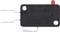 A black micro switch with metal terminals and red buttons. Marking '16A 250VAC 125VAC, 0.6A 125VDC, 0.3A 250VDC'.
