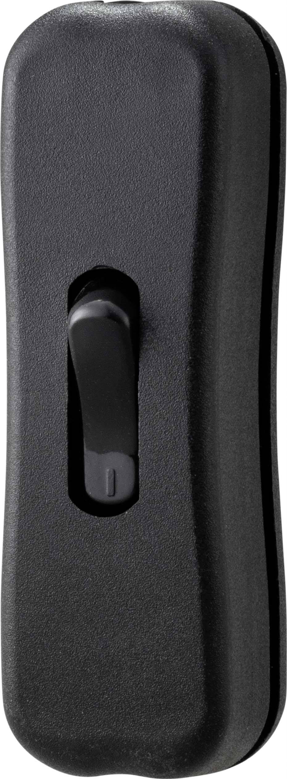 A black toggle switch for manual light control, shown in the off position.