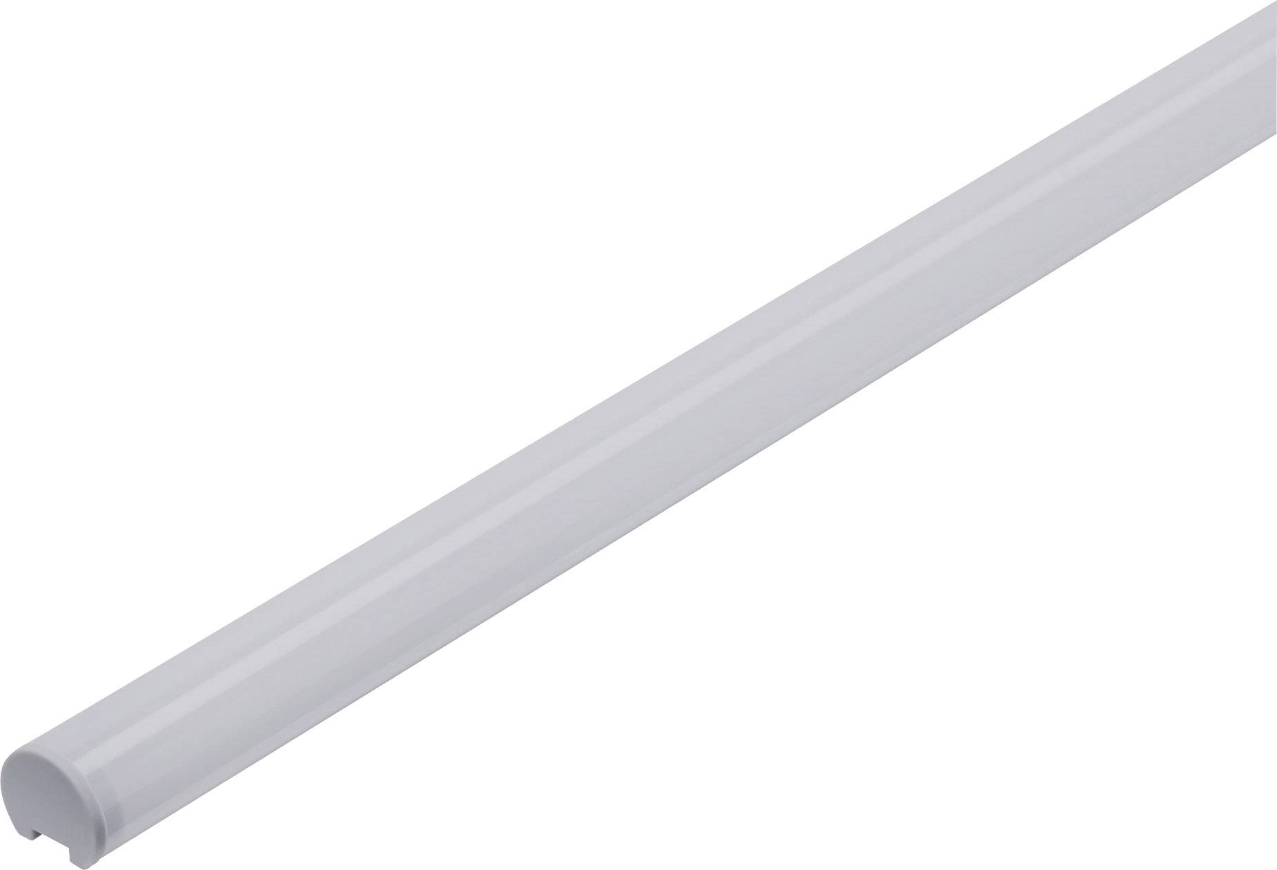 LED light fitting in an elongated, narrow form, suitable for ceiling or wall mounting, ideal for illuminating interior spaces.