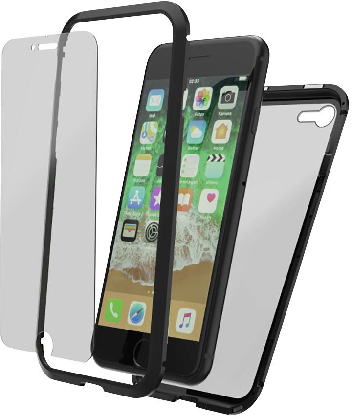 Hama Back cover Apple iPhone 8 Black, Transparent 00188765