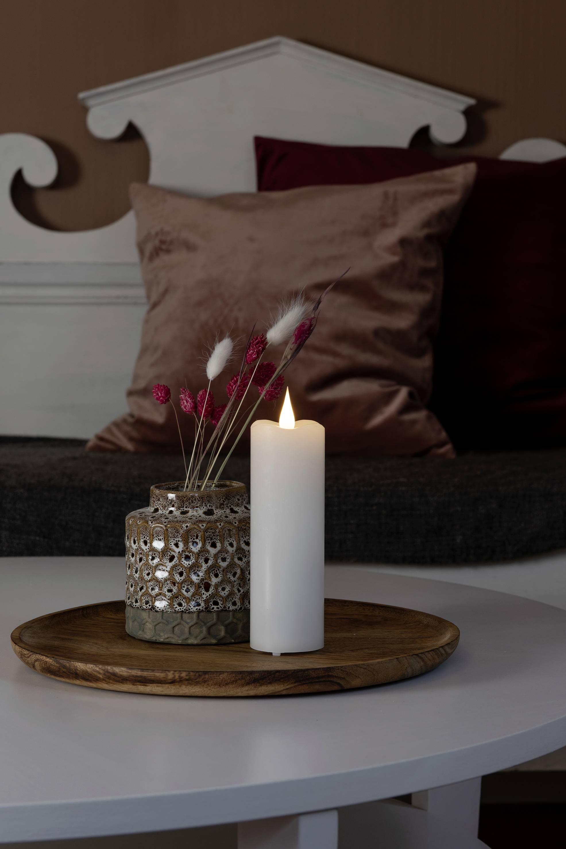 Konstsmide 1828-100 LED wax candle White Warm white (W x H) 5 cm x 15.2 cm Timer, incl. switch-1