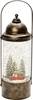 Konstsmide 4348-000 LED lantern Christmas trees and car Warm white LED (monochrome) Brass water-filled, Timer, snow-covered, incl. switch